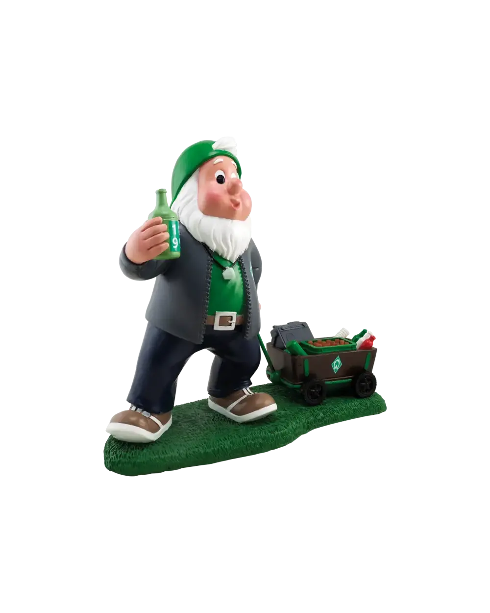 Gartenzwerg-Figur in Vereinsfarben